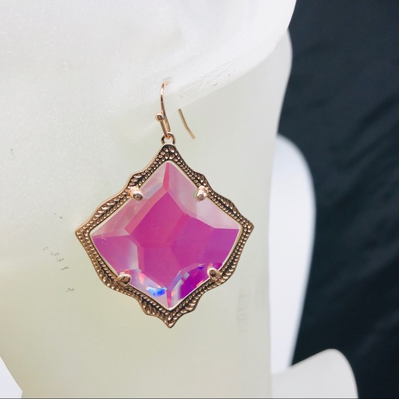 Kendra Scott Kristen Dichroic Glass RG earrings - Picture 2 of 4